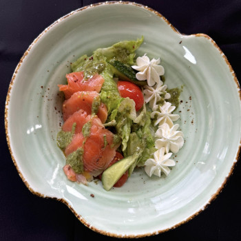 Салат Самый Вкусный с лососем 